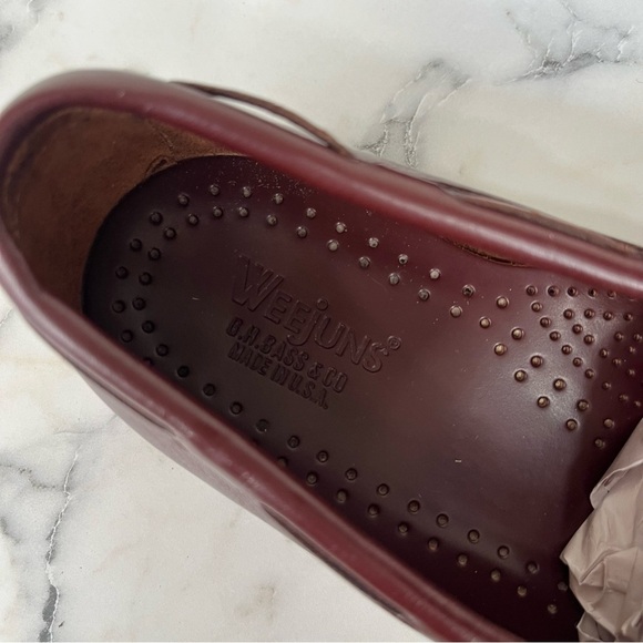 GH Bass Weejuns Classic Brown/Burgandy Leather Tassel Loafers Mens 10 D main image 11